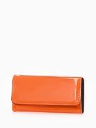Кошелёк женский на магните, 19.5×2.5×9 см, лаковый, оранжевый - Фото 7