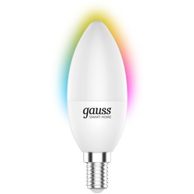 Умная лампа Gauss IoT Smart Home E14 5Вт 470lm Wi-Fi (упак.:1шт) (1190112) 10763447