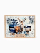 Подарочный набор новогодний «С новым годом и Рождеством», мёд с пыльцой 250 г, чай 50 г, ложка - Фото 5