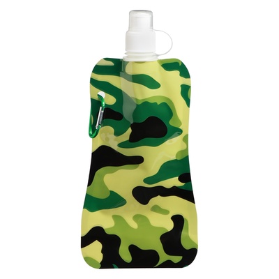 Фляжка для воды «Камуфляж», 400 мл, 26×12 см, зеленая