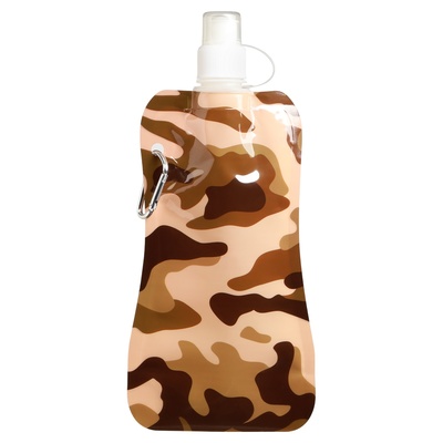 Фляжка для воды «Камуфляж», 400 мл, 26×12 см, коричневая