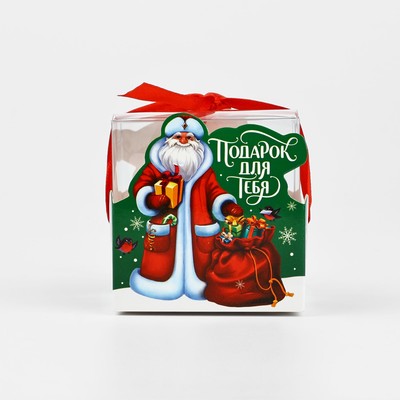 Коробка подарочная новогодняя складная «Дед Мороз», 7×7×7 см