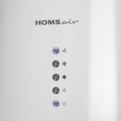 Вытяжка HOMSair ART 1050IS 35, островная, 350 Вт, 1050 м3/ч, 3 скорости, 35 см, белая