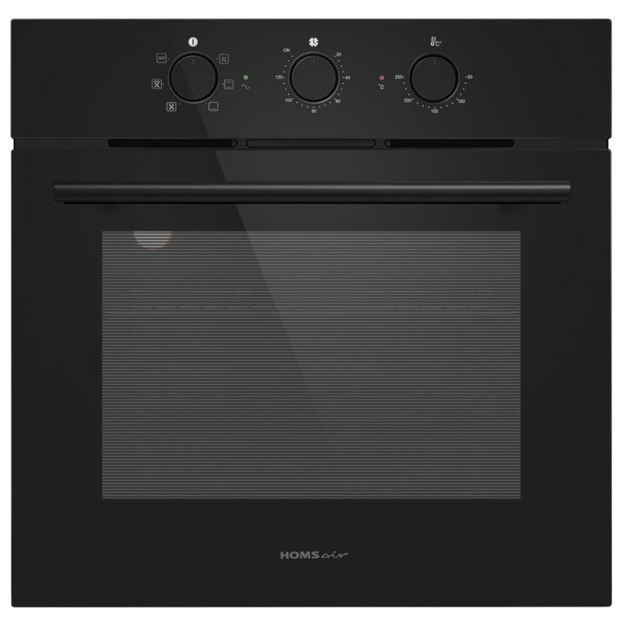 Духовой шкаф HOMSair OEF606BK2, электрический, 60 л, класс А, чёрный - Фото 1