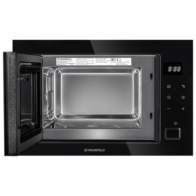 Встраиваемая микроволновая печь MAUNFELD MBMO925SGB11, 1450 Вт, 25 л, 8 режимов, чёрная