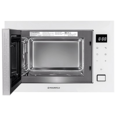 Встраиваемая микроволновая печь MAUNFELD MBMO925SGW11, 1450 Вт, 25 л, 8 режимов, белая