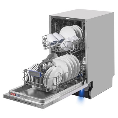 Посудомоечная машина MAUNFELD MLP-08S, встраиваемая, класс А++, 9 комплектов, 4 режимов