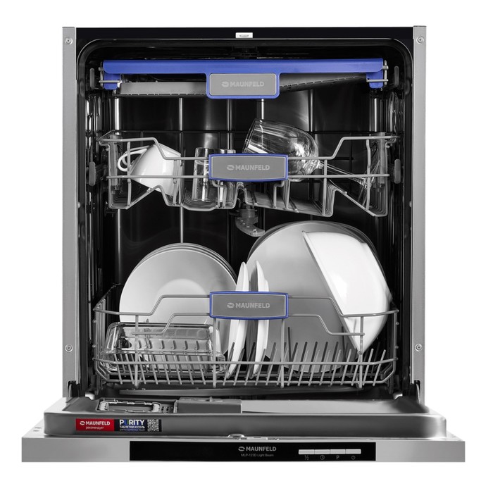 Посудомоечная машина MAUNFELD MLP-122D, встраиваемая, класс А++, 12 комплектов, 6 режимов