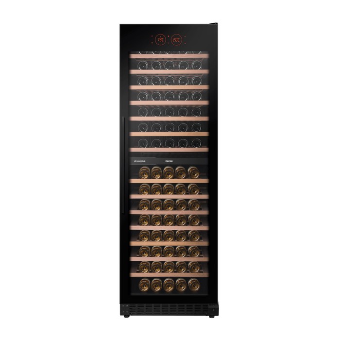 Винный шкаф MAUNFELD MBWC-415D171, 14 полок, 415 л, 171 бутылка, 2 климатические зоны, чёрный - Фото 1