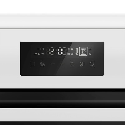 Плита MAUNFELD MIC611W01TD, индукционная, 4 конфорки, 59 л, электрическая духовка, белая