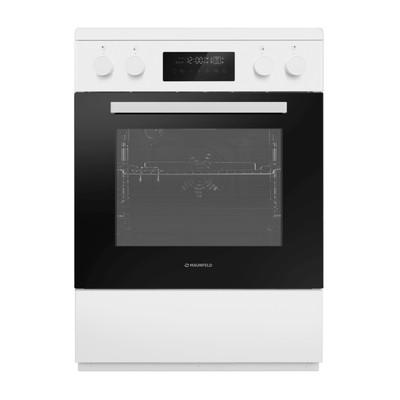 Плита MAUNFELD MIC611W01TD, индукционная, 4 конфорки, 59 л, электрическая духовка, белая