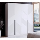 Шкаф прямой четырёхстворчатый для одежды «Стронг», с доводчиками, 2000×536×2200 мм, цвет белый/белый софт - Фото 1