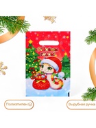 Пакет новогодний подарочный «С Новым годом», полиэтиленовый с вырубной ручкой, 20×30 см, 30 мкм - Фото 1