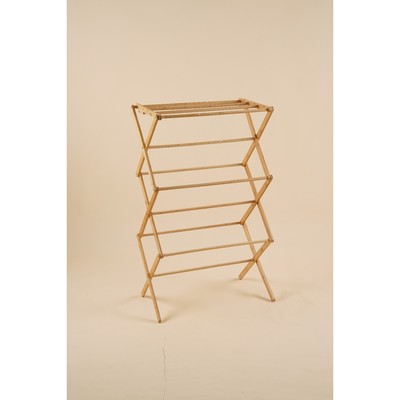 УЦЕНКА Сушилка для белья «Альберо», напольная, складная, бамбук, 63.5×36.5×106.5 см