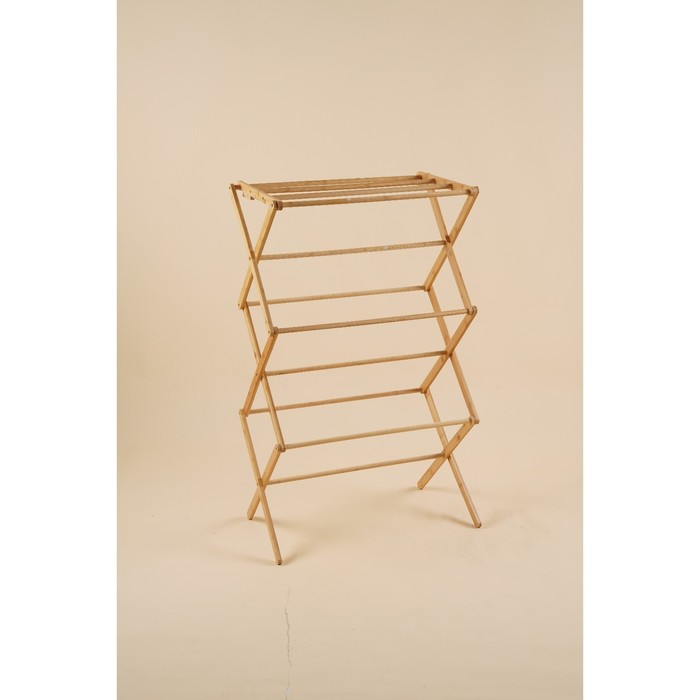 УЦЕНКА Сушилка для белья «Альберо», напольная, складная, бамбук, 63.5×36.5×106.5 см - Фото 1