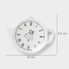 Подставка под чайный пакетик новогодняя Доляна «Волшебная сказка», керамика, 12×9.5 см, белая - Фото 2