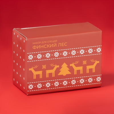 Набор для специй новогодний Доляна «Финский лес», солонка 50 мл, перечница 50 мл, доломит, белый