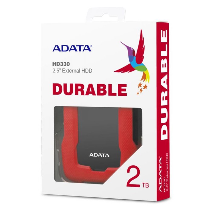 Жесткий диск A-Data USB 3.0 2TB AHD330-2TU31-CRD HD330 DashDrive Durable 2.5" красный - фото 51649707