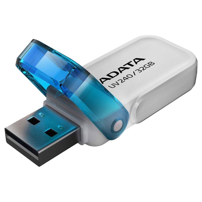 Флешка A-Data 32GB UV240 AUV240-32G-RWH USB2.0 белый/голубой - фото 51649729