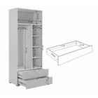 Шкаф двухдверный «Зефир», 800×422×1900 мм, цвет белое дерево/белая эмаль - Фото 2