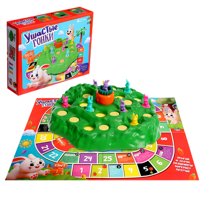УЦЕНКА Настольная игра «Ушастые гонки. Загадка острова», 2-4 игрока