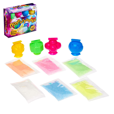 УЦЕНКА Набор для опытов «Попрыгунчики», 4 формы, 6 цветов