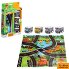 УЦЕНКА Игровой набор «Динопарк», 4 машинки, коврик - Фото 1