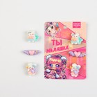 Значки пластиковые «Ты милашка», набор 3 шт., 2.3×2.2 см - Фото 1