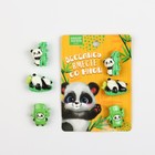 Значки пластиковые «Панда», набор 3 шт., 3×2 см - Фото 1