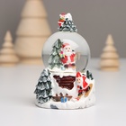 Сувенир полистоун водяной шар свет "Снеговик. Ёлочка" МИКС 5,5х5,5х9 см (комплект 12 шт) - фото 25484819
