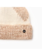 Шапка вязаная с помпоном женская MINAKU, бежевая, размер 56-58 - Фото 8