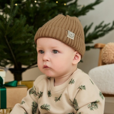 Шапка детская «Крошка Я», размер 44-46 см, бежевая