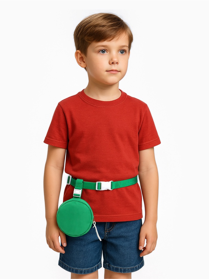 Сумка детская поясная на молнии «Выбражулька», зелёная - Фото 1