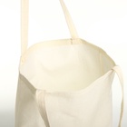 Сумка текстильная шопер без застёжки, 33×0.5×38 см, молочная - Фото 4