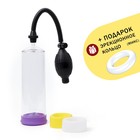 Помпа для пениса вакуумная, груша, ABS-пластик, 23 см, прозрачная - Фото 2