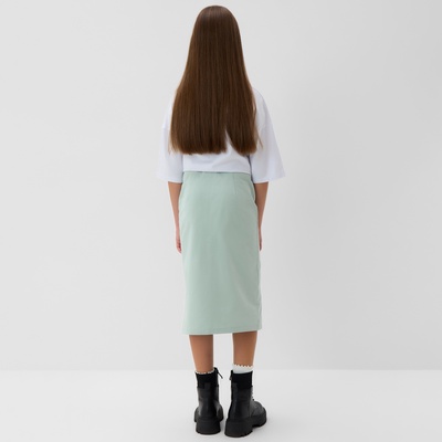 Юбка для девочки MINAKU: Jeans collection, цвет мятный, рост 164 см
