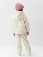 Костюм флисовый (худи и брюки) детский MINAKU: Fleece Soft, бежевый, рост 134 см - Фото 6