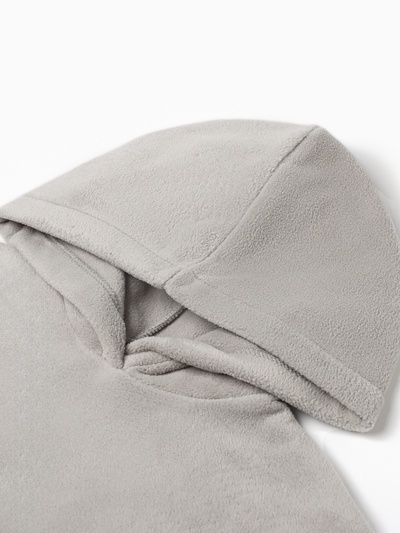 Костюм флисовый (худи и брюки) детский MINAKU: Fleece Soft, графит, рост 122 см