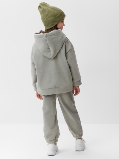 Костюм флисовый (худи и брюки) детский MINAKU: Fleece Soft, графит, рост 122 см