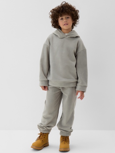 Костюм флисовый (худи и брюки) детский MINAKU: Fleece Soft, графит, рост 122 см