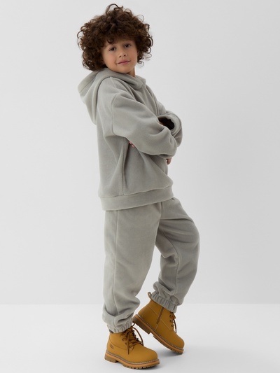 Костюм флисовый (худи и брюки) детский MINAKU: Fleece Soft, графит, рост 122 см