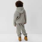 Костюм флисовый (худи и брюки) детский MINAKU: Fleece Soft, цвет графит, рост 128 см - фото 322095743