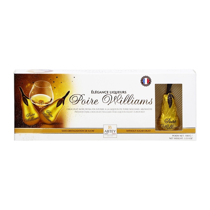 Новый год. Шоколад фигурный ELEGANCE POIRE WILLIAMS, с ликёром Poire Williams, ассорти, 20 г