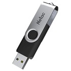 Флешка Netac 32GB U505 NT03U505N-032G-20BK USB2.0 черный/серебристый - фото 51661197