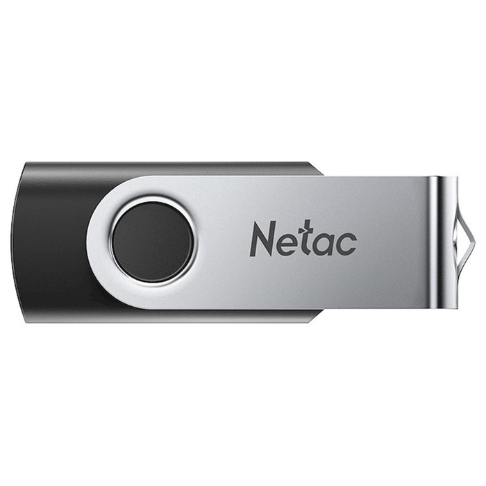 Флешка Netac 32GB U505 NT03U505N-032G-20BK USB2.0 черный/серебристый - фото 51661199