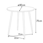 Стол обеденный Polini Home London, цвет бетон-белый - Фото 9