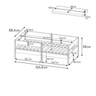 Кровать детская Polini kids Simple 3435, 1658×580×884 мм, цвет белый-дуб крафт - Фото 15