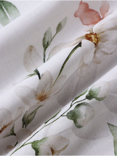 Комплект постельного белья Этель 1.5 сп Flower time 143×215 см,150×214 см, 50×70 см-2 шт., поплин 125 г/м², хлопок 100%