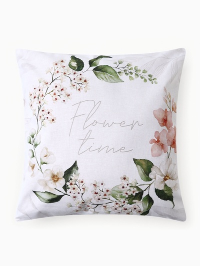 Комплект постельного белья Этель 1.5 сп Flower time 143×215 см,150×214 см, 50×70 см-2 шт., поплин 125 г/м², хлопок 100%