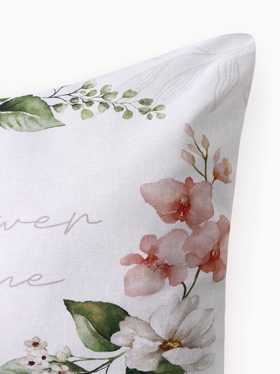 Комплект постельного белья Этель 1.5 сп Flower time 143×215 см,150×214 см, 50×70 см-2 шт., поплин 125 г/м², хлопок 100%